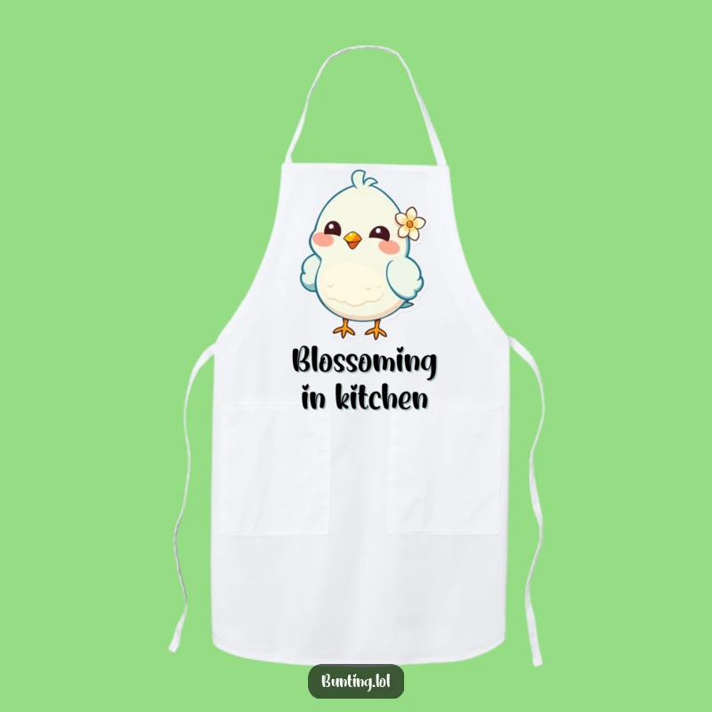 Funny Flower Bird Apron: Kitchen Cheer Leader - Perfect Funny Gift!