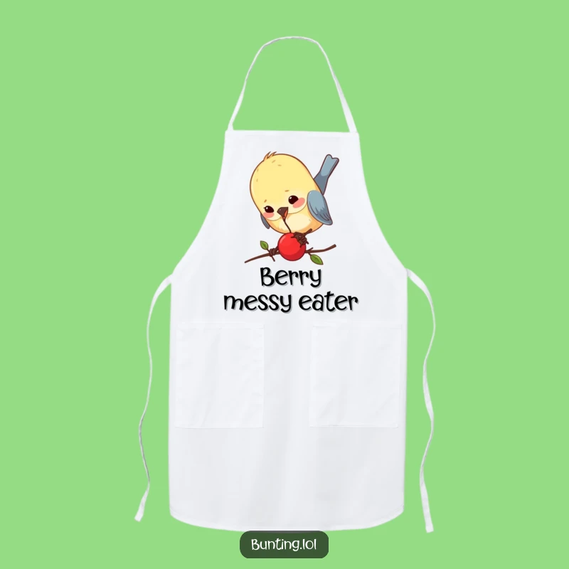 Funny Bunting Berry Pecking Apron: Cook with Charm, Your Perfect Funny Gift