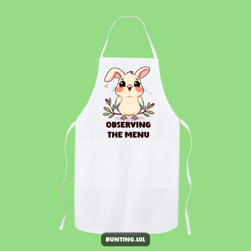 Funny Bunting Curiosity Apron: Cook with Wonder, Perfect Kitchen Gift