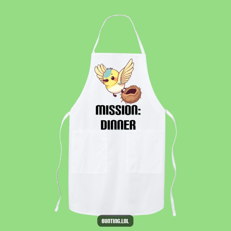 Funny Bunting Determined Apron: Cook with Focus, Perfect Kitchen Gift