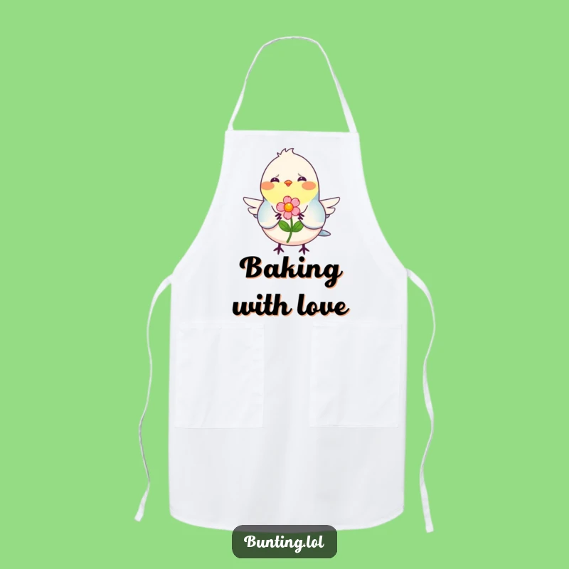 Funny Bunting Flower Apron - Cook with Kindness and Smiles!