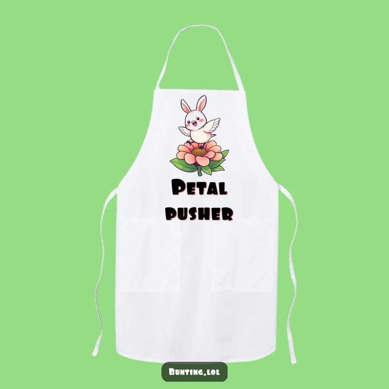 Funny Bunting Hop Apron: Cook with Energy and Fun, Featuring an Energetic Character