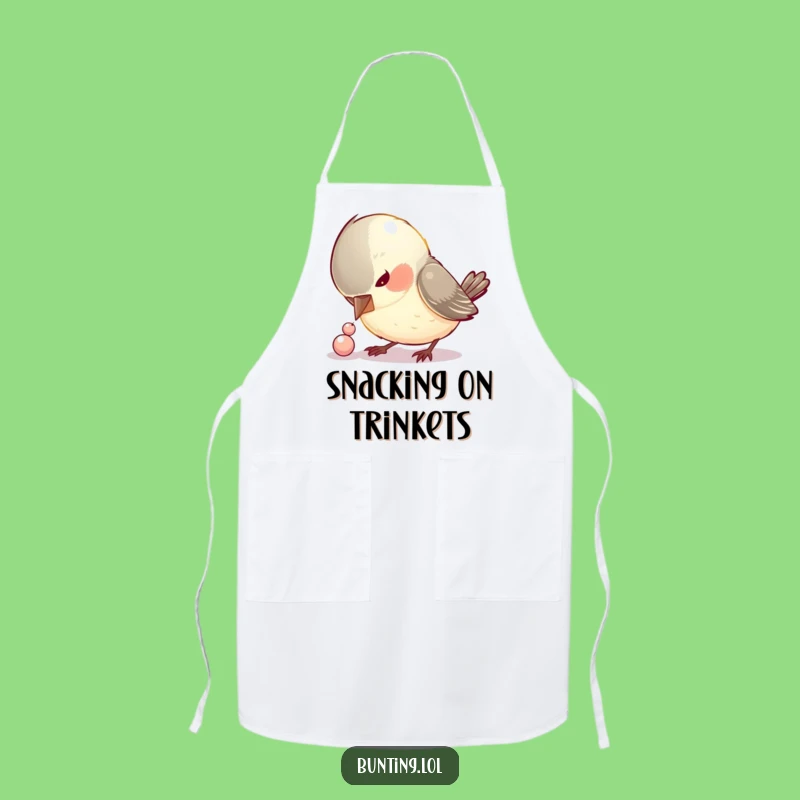 Funny Pecking Bird Apron: Curious Songbird Kitchen Aid, Humorous Gift