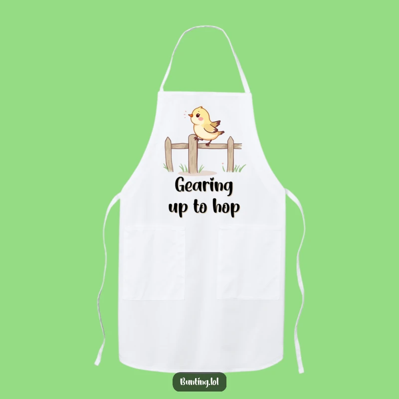 Funny Bird Apron: Chef's Joyful Fence Hopper, Kitchen Humor!