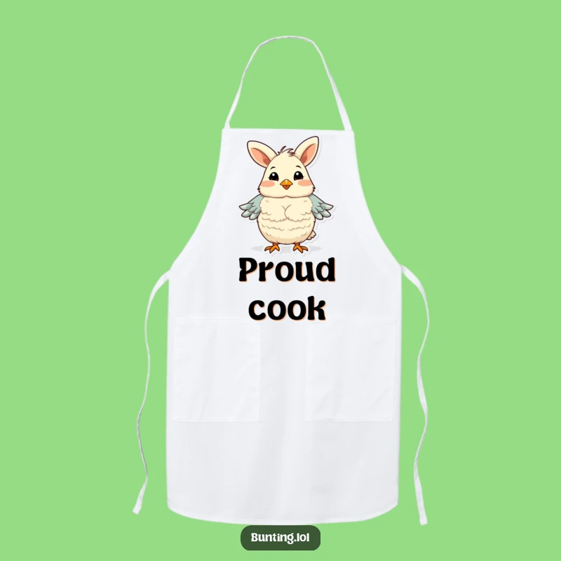 Funny Bunting Proud Chest Fluffing Apron - Hilarious Kitchen Accessory for Confident Cooks