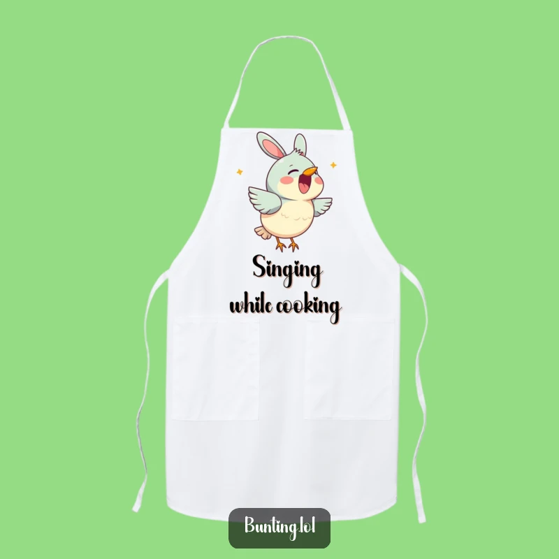 Funny Bunting Singing Apron: Cook with Harmony, Perfect Kitchen Gift