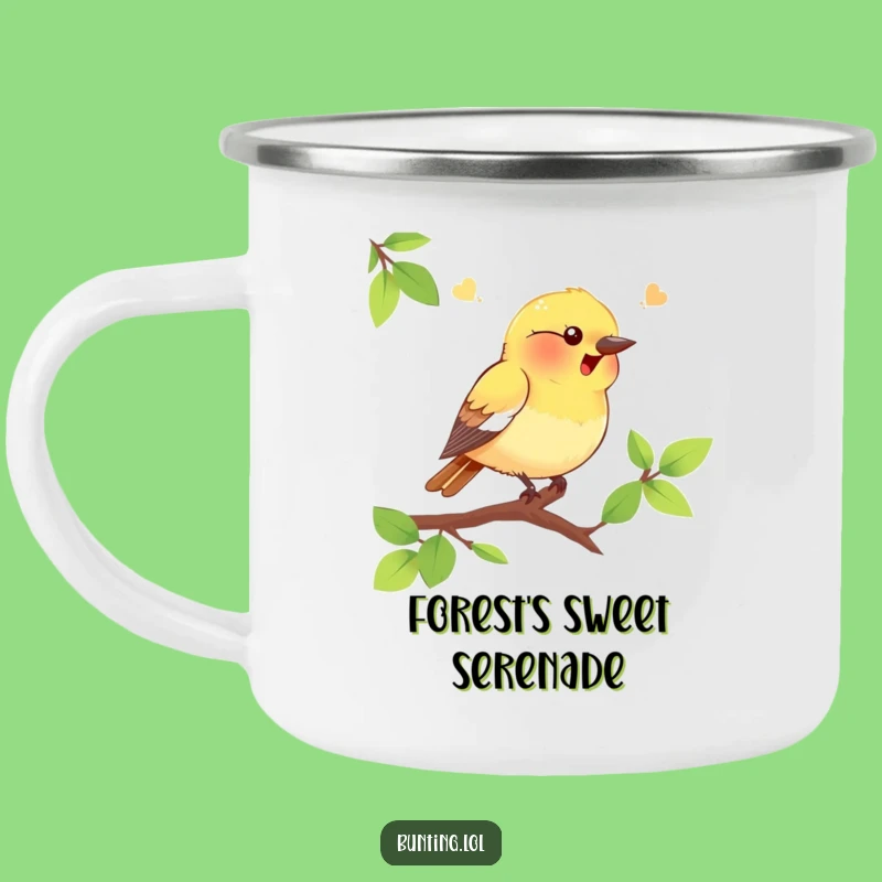 Funny Bunting Bird Camping Mug, Durable and Humorous Outdoor Drinkware