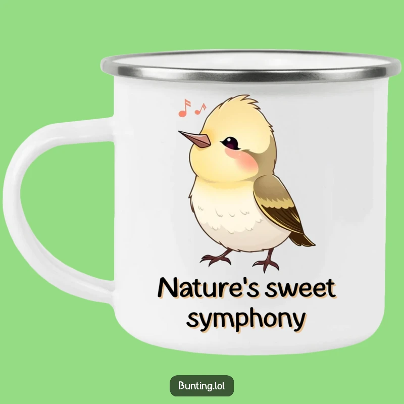 Funny Bunting Bird Head Tilt Camping Mug, Durable and Thoughtful Outdoor Drinkware