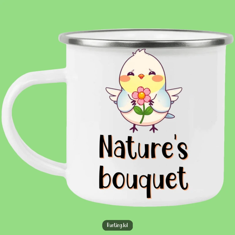 Funny Bunting Flower Camping Mug - Sweet Sips Outdoors!