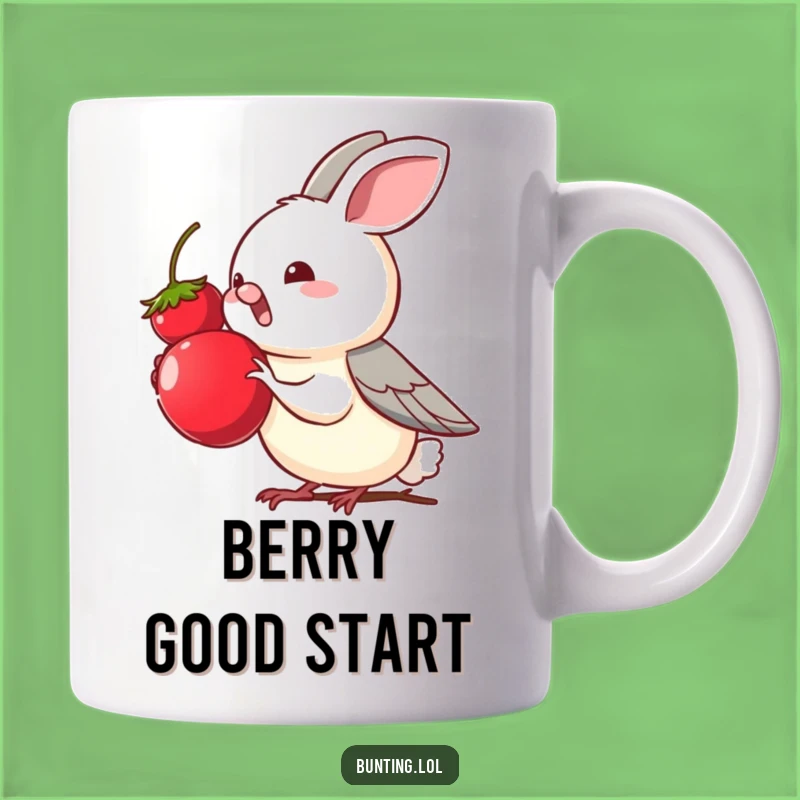 Funny Bunting Berry Mug: Greedy Character, Sweet Treat Gift