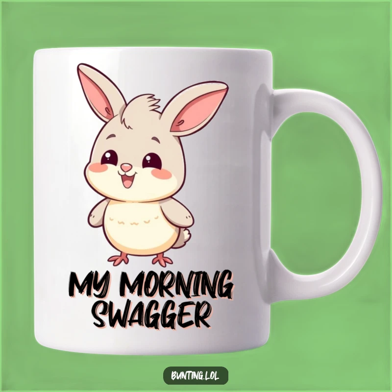 Funny Head Bob Bunting Mug: Proud Character's Confident Bob, Perfect Funny Gift