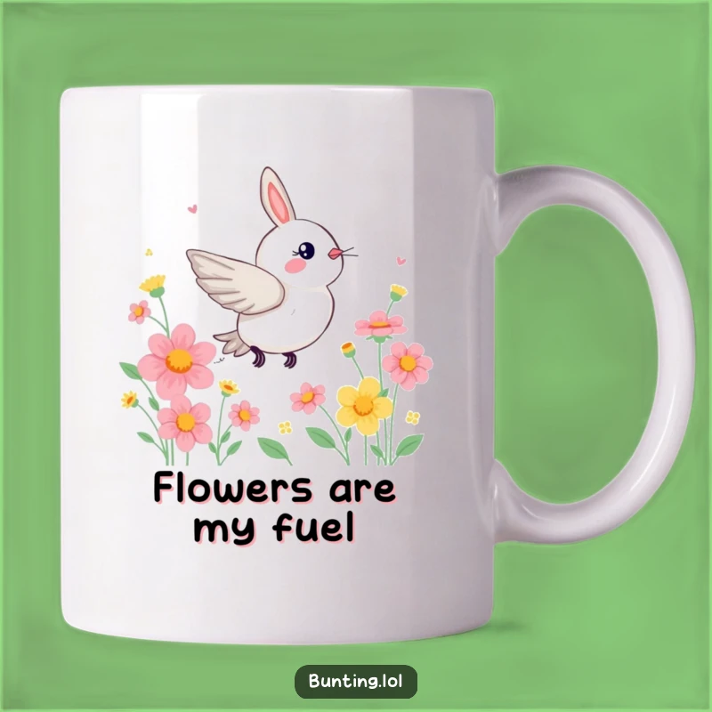 Funny Zippy Bunting Mug: Vibrant Flower Design, a Hilarious Gift for Garden Lovers