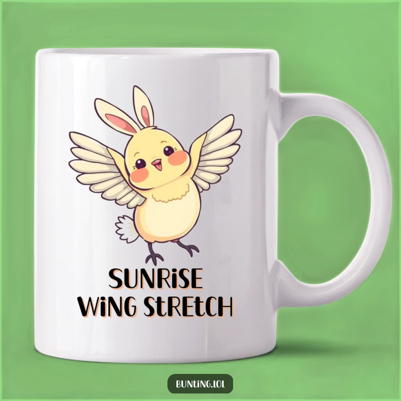 Funny Graceful Bunting Wing Mug - Elegant Bird Gift!
