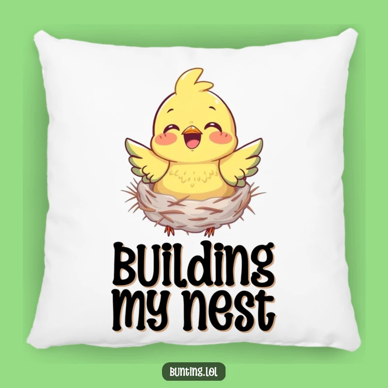 Funny Bunting Nesting Pillow: Cozy Creator Cushion, Perfect Gift