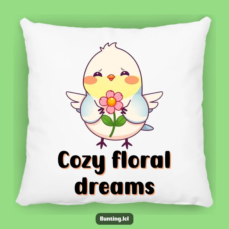 Funny Bunting Flower Pillow - Cozy Comfort with Sweetness!