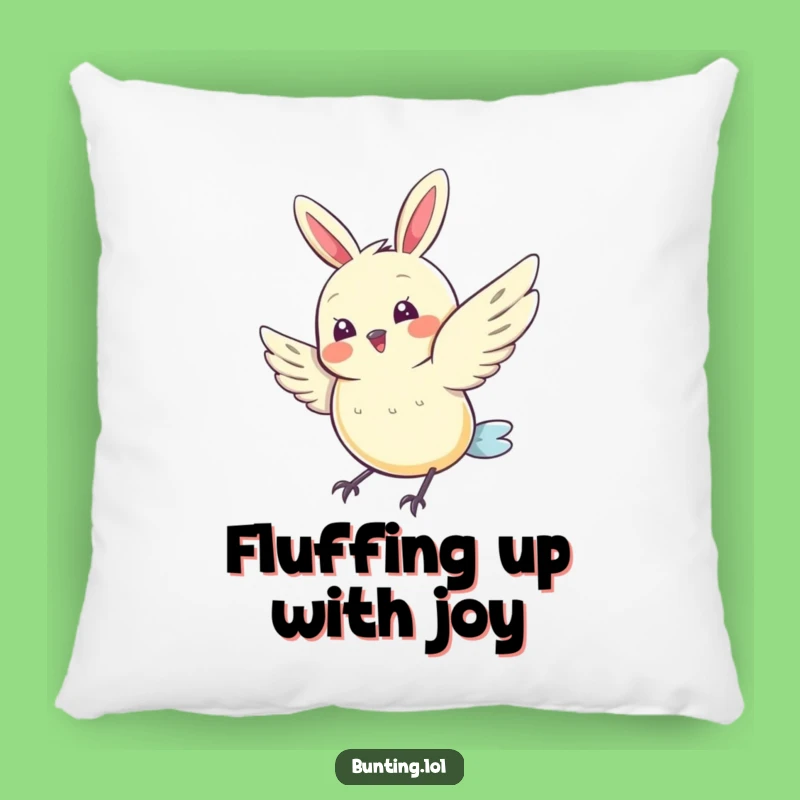 Cozy Funny Bunting Pillow - Snuggle Up with Joy and Humor