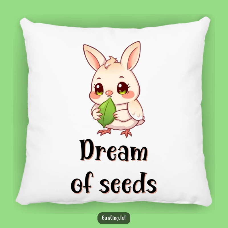 Cozy Funny Bunting Seed Watcher Pillow - Soft Comfort for the Observant
