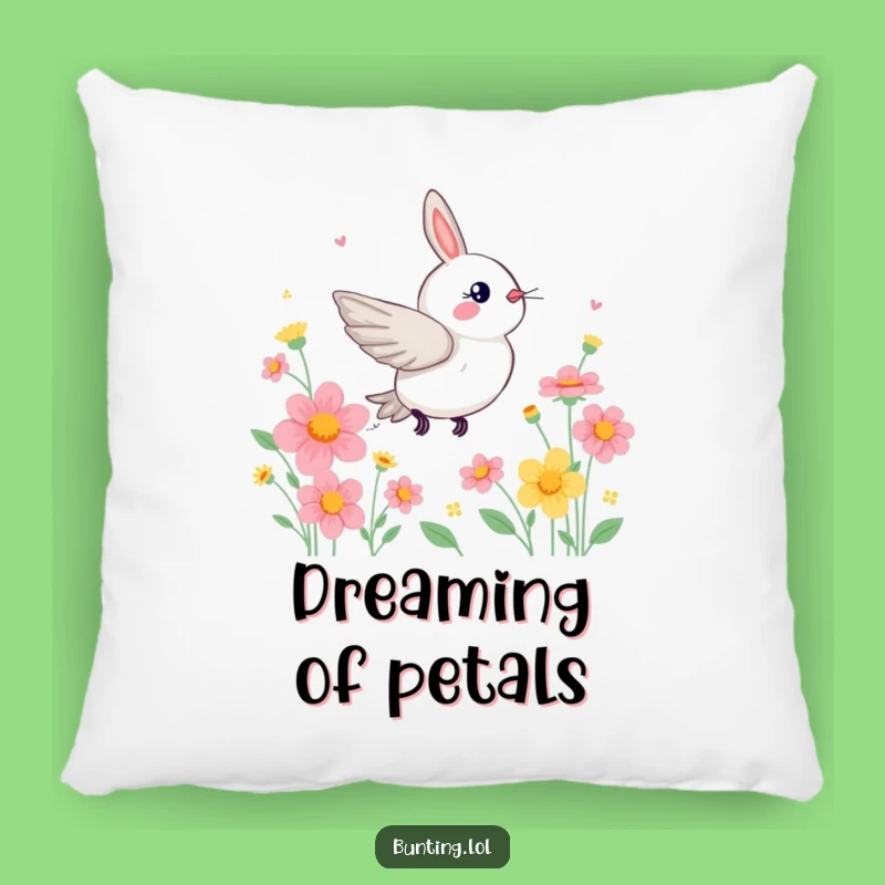 Funny Zippy Bunting Pillow: Vibrant Comfort Meets Floral Fun