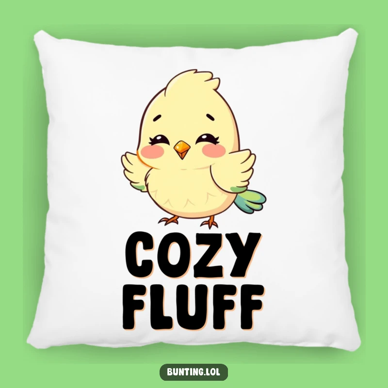 Funny Fluffy Feathers Bunting Pillow: Cozy Comfort with a Delightful Character
