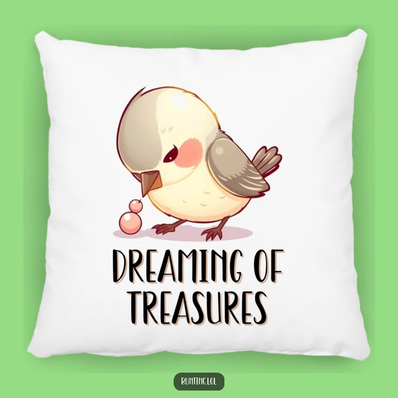 Funny Pecking Bird Pillow: Cozy Curious Songbird Cushion, Humorous Gift