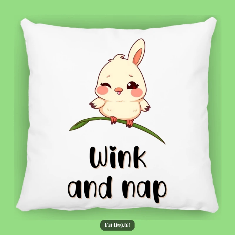 Funny Playful Bunting Pillow: Cozy Up with a Mischievous Wink