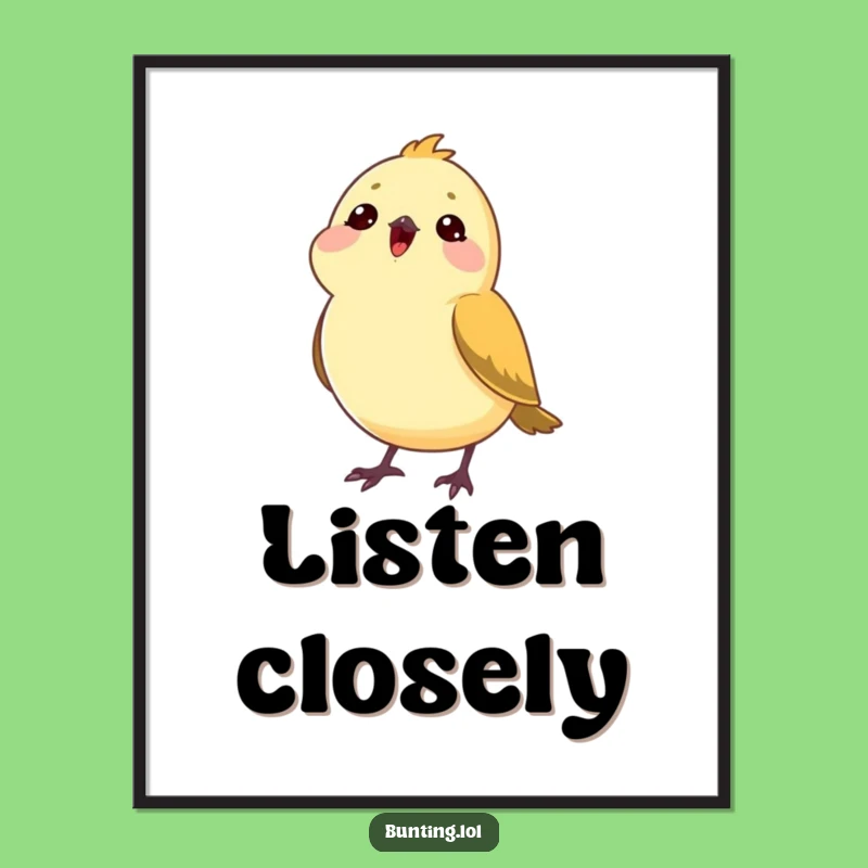 Funny Bunting Head Tilt Digital Art - Instant Download for Melodious Decor