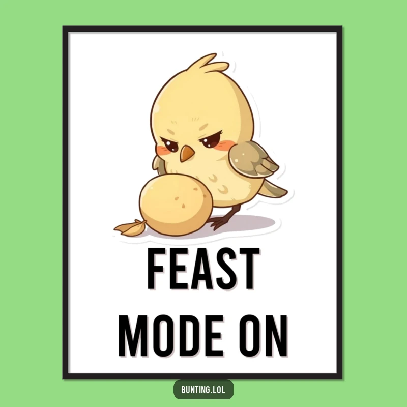 Funny Pecking Bird Digital Art: Instant Focus Download - Perfect Funny Gift!