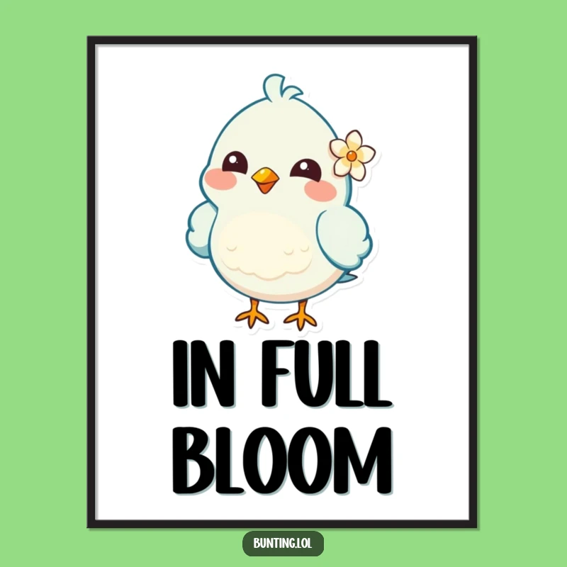 Funny Flower Bird Digital Art: Instant Cheer Download - Perfect Funny Gift!