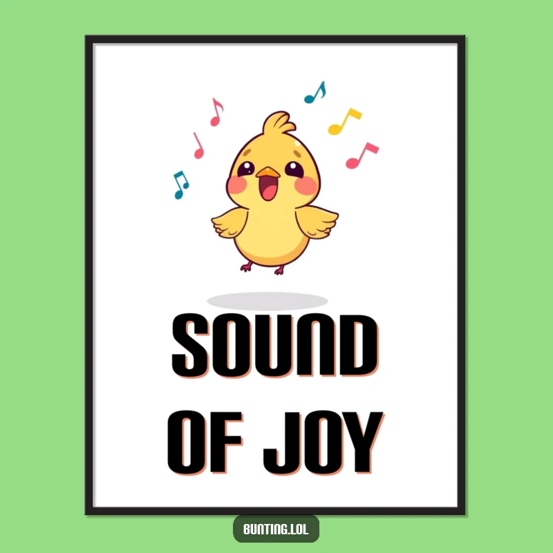 Funny Singing Bird Digital Art: Instant Melody Download - Perfect Funny Gift!