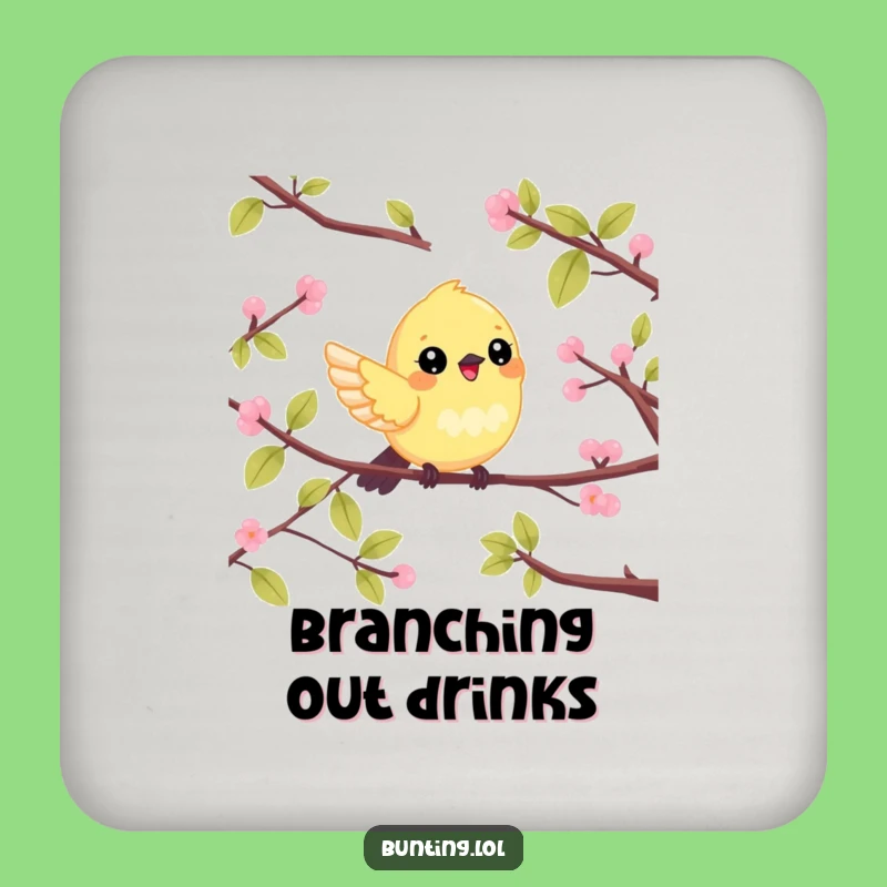 Funny Bunting Coaster Set: Cheerful Flitter Protection, Chic Funny Gift