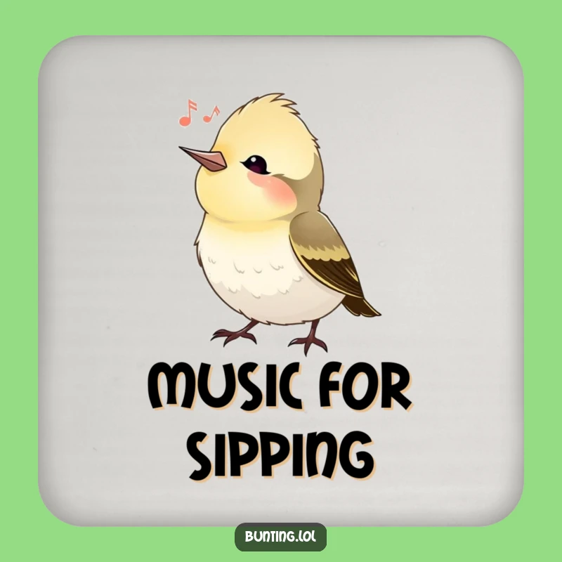 Funny Bunting Bird Head Tilt Coasters, Set of Elegant Table Protection