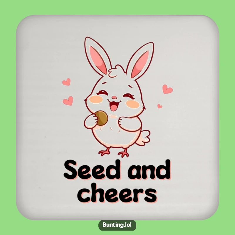 Funny Bunting Coaster: Share a Smile with Every Sip