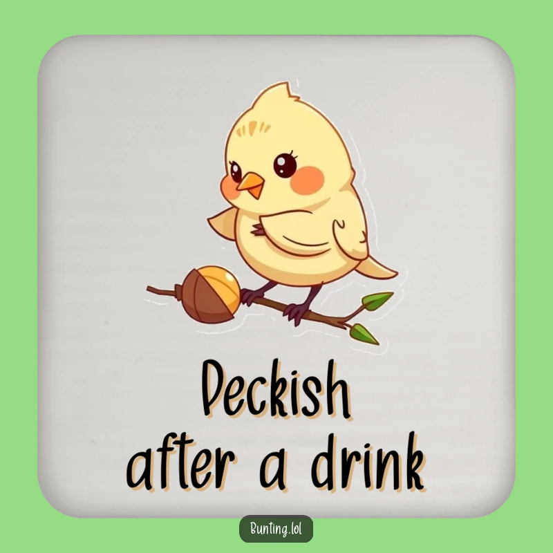 Funny Bunting Coasters - Protect Surfaces with Pecking Charm