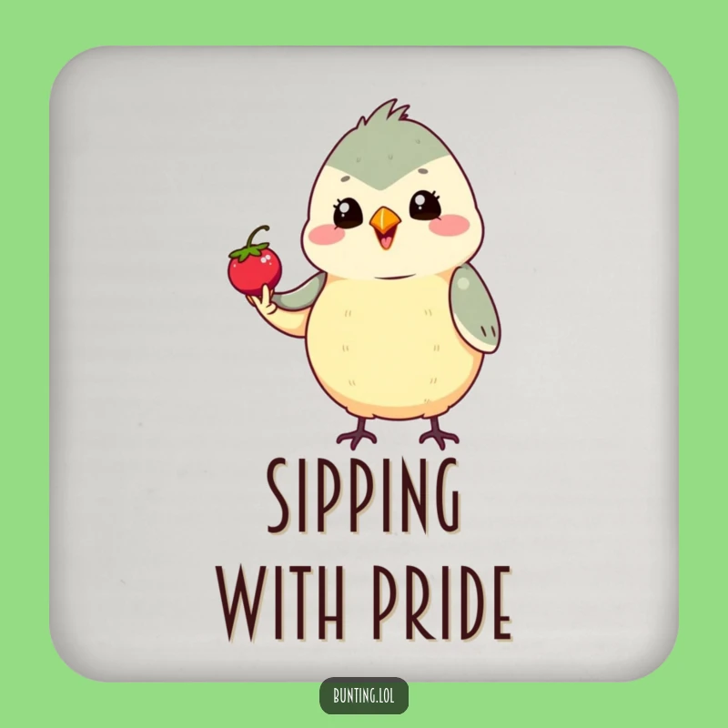 Funny Bunting Coasters - Protect Surfaces with Proud Bird Charm