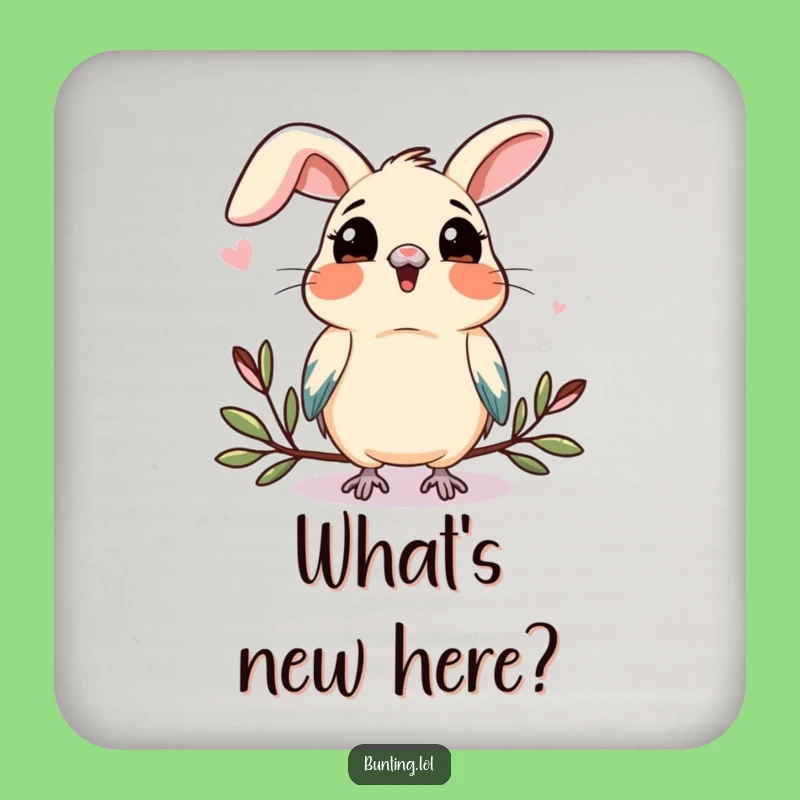 Funny Bunting Curiosity Coaster: Protect Surfaces, Add Intrigue, Great Gift