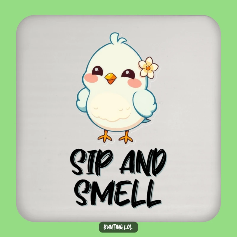 Funny Flower Bird Coaster: Cheerful Style - Cool Funny Gift!