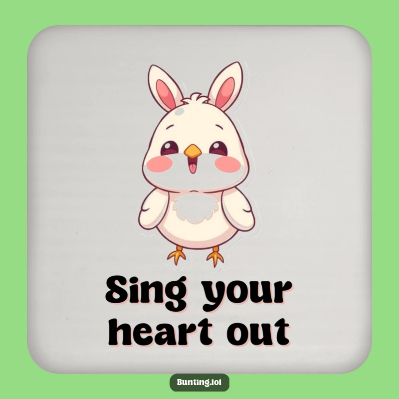 Funny Bunting Bird Singing Coaster: Musical Protection, Whimsical Gift