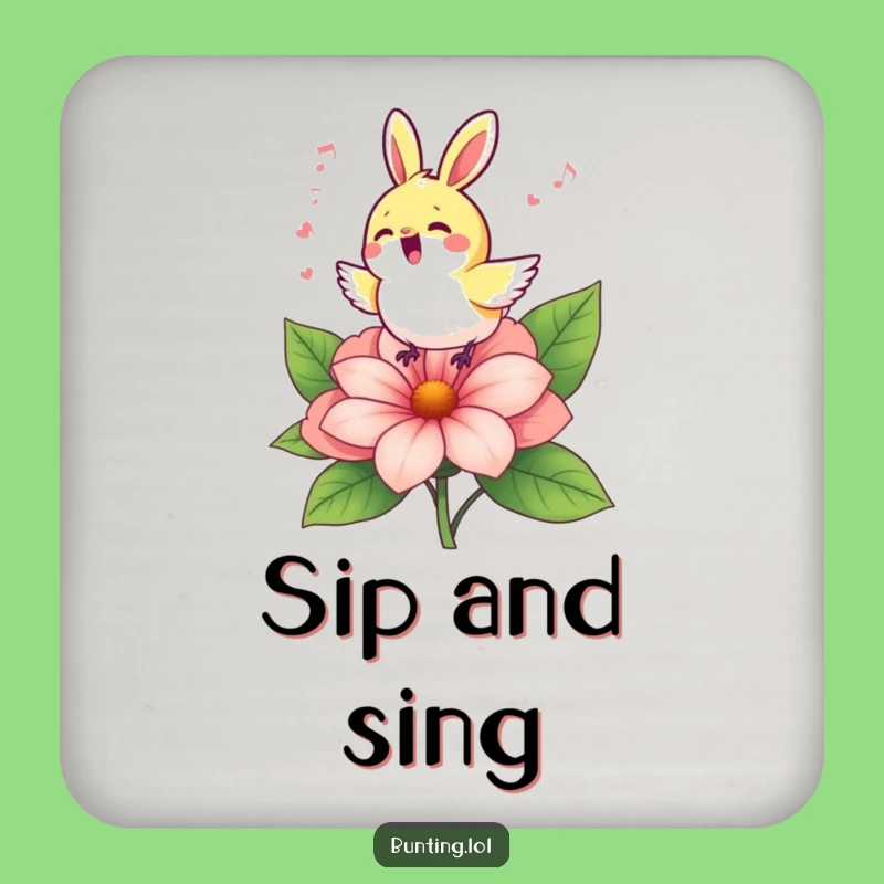 Funny Bunting Singing Coaster: Protect Surfaces with Song!