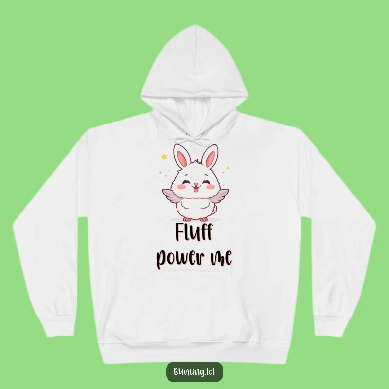 Cozy Funny Bunting Fluffy Hoodie - Warmth for Your Excited Spirit