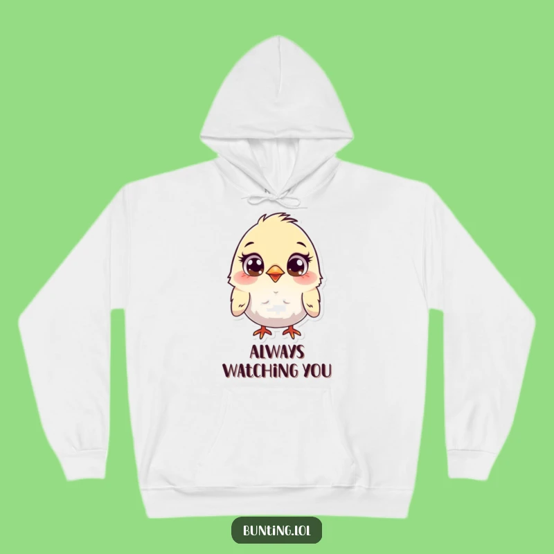 Cozy Funny Bunting Hoodie - Embrace Curiosity with this Hilarious Bird Apparel