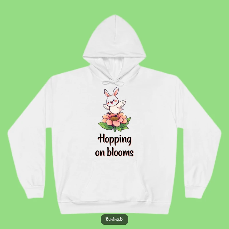 Cozy Funny Bunting Hoodie: Energetic Flower Hopper for Warmth and Playful Style