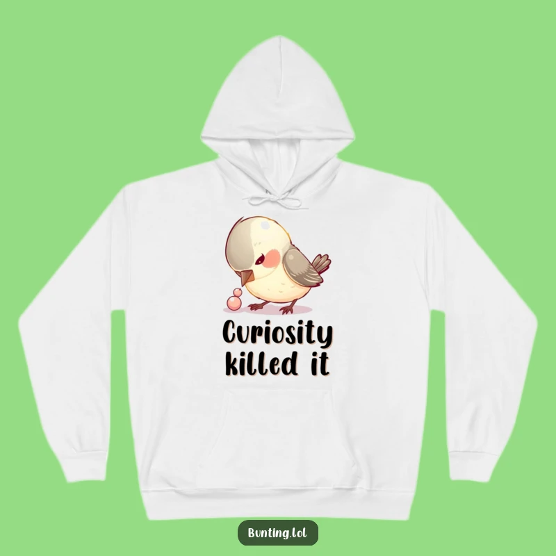 Funny Pecking Bird Hoodie: Curious Songbird Sweatshirt, Humorous Bead Gift