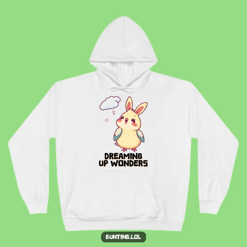 Cozy Funny Bunting Bird Hoodie - Cloud Gazing Joy, Perfect Comfort Gift