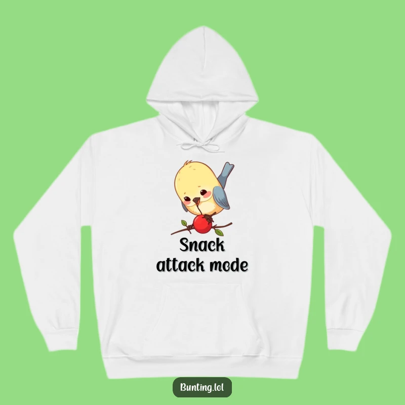 Funny Bunting Berry Pecking Hoodie: Comical Bird Wear, Your Go-To Funny Gift