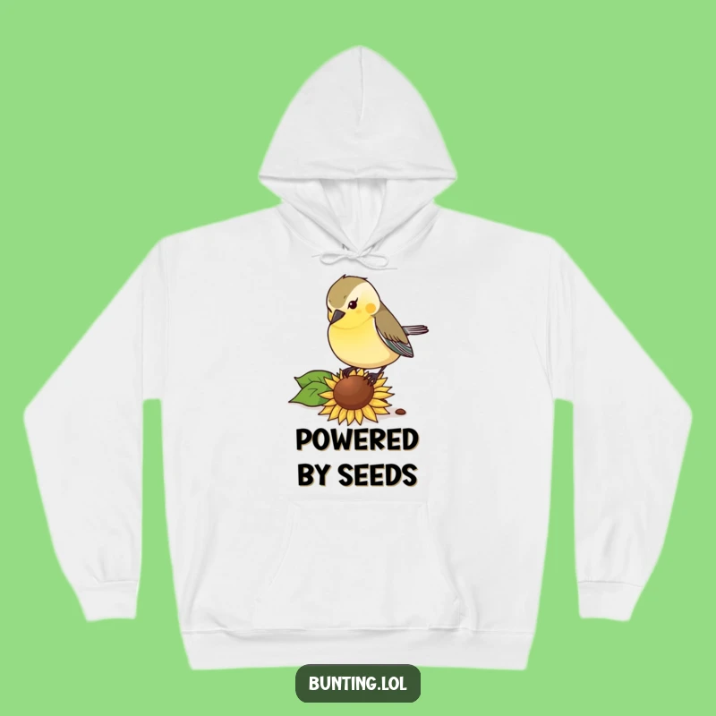 Funny Bunting Bird Hoodie: Cozy Seed Pecking Comfort, Hilarious Gift!