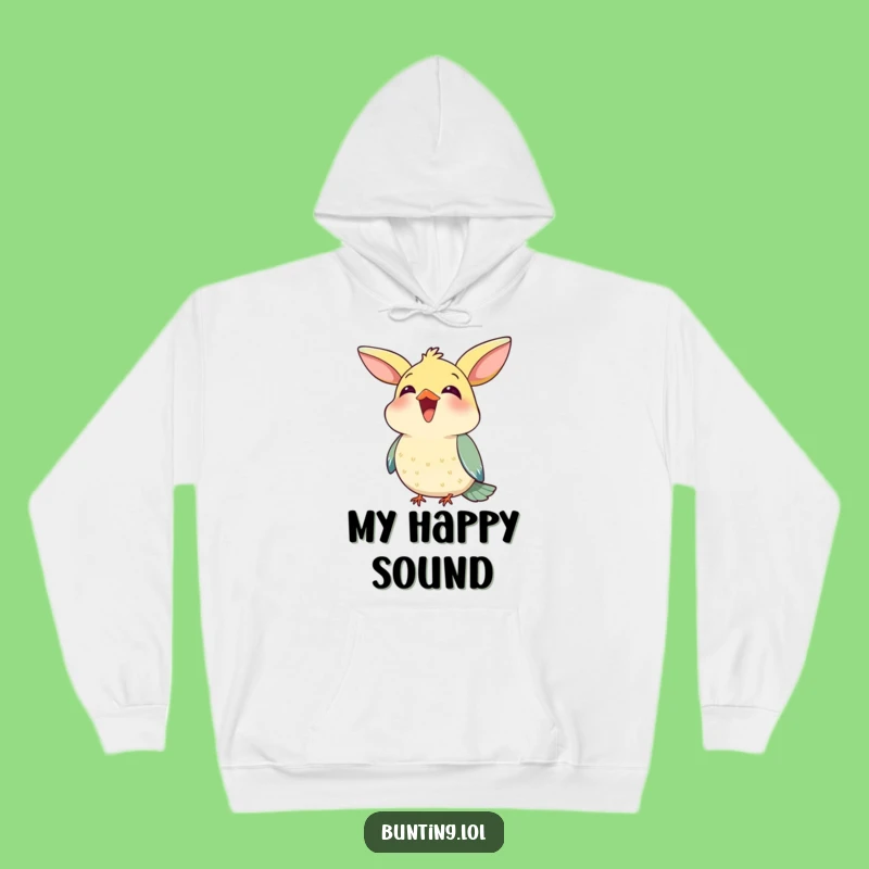 Funny Bunting Chirp Hoodie: Cozy Happy Singer, Ideal Funny Gift for Bird Lovers