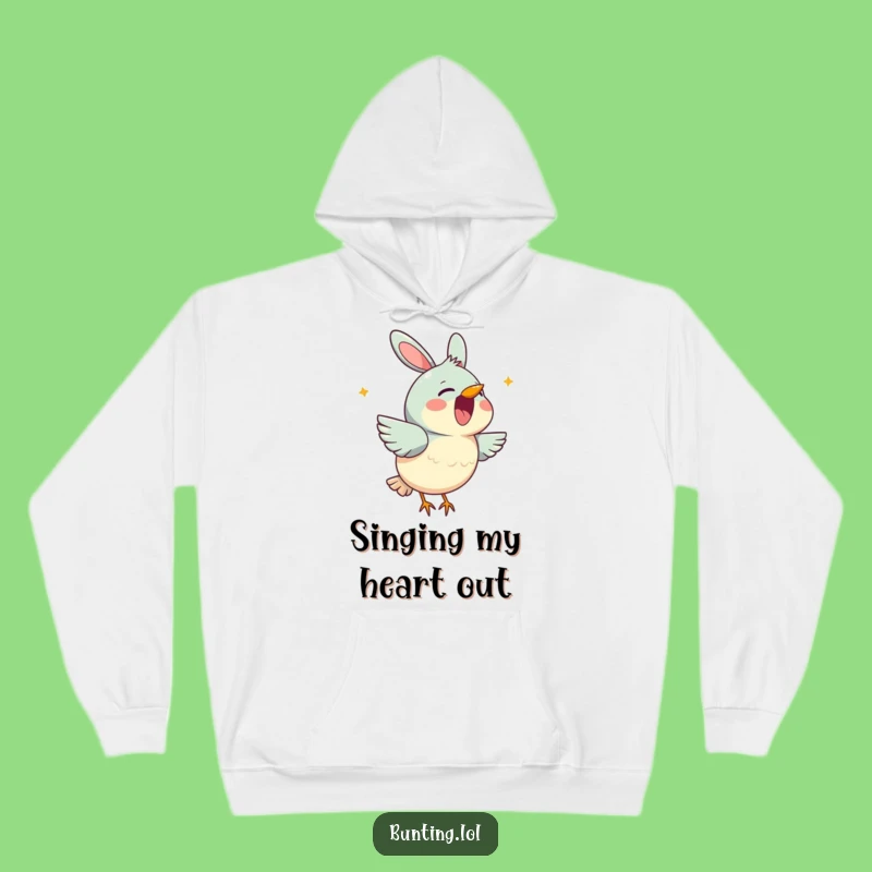 Funny Bunting Singing Hoodie: Cozy Harmony Wear, Perfect Gift