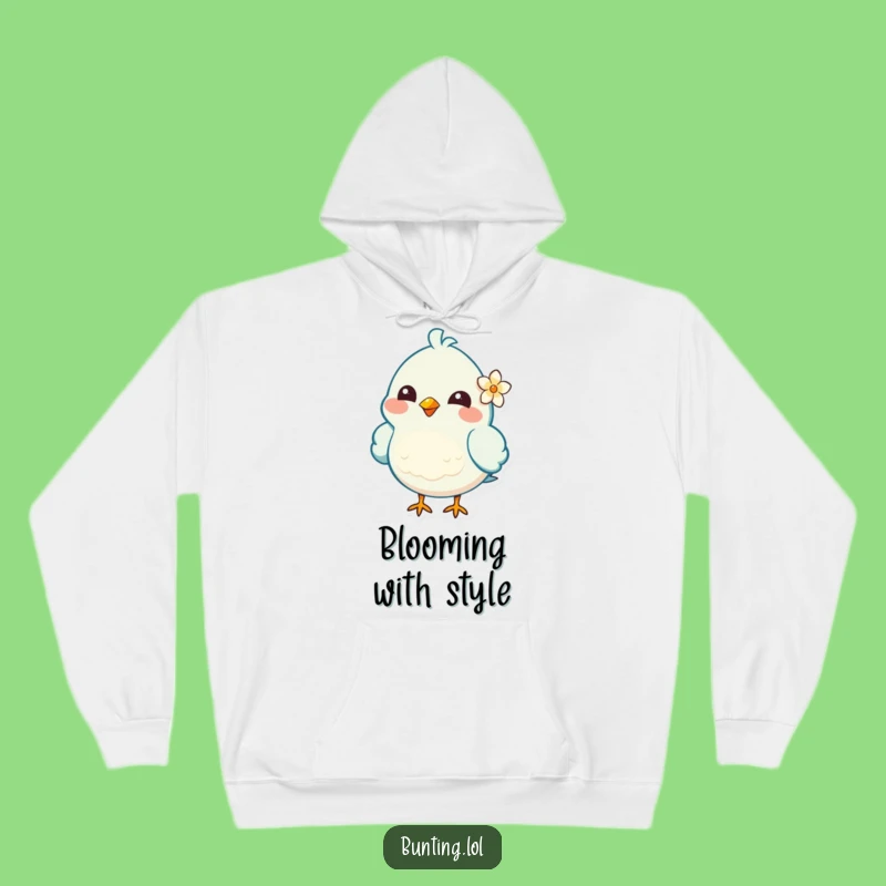Funny Cheerful Bird Hoodie: Cozy Flower Friend - Awesome Funny Gift!