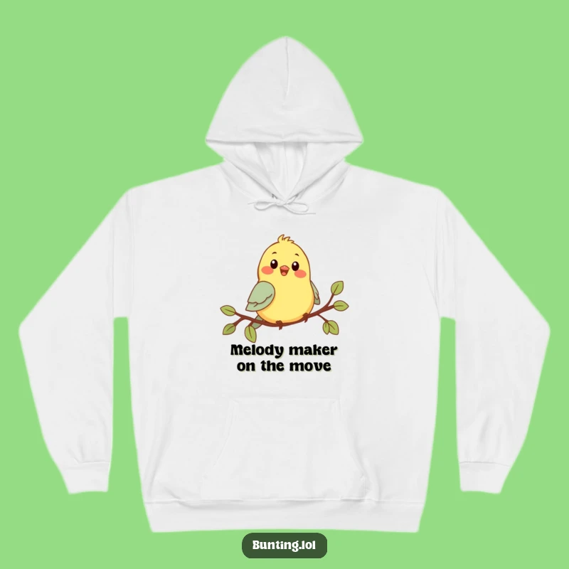 Funny Chirping Bunting Hoodie: Cozy Bird Character Singing Joyfully, Warm and Hilarious Gift Idea