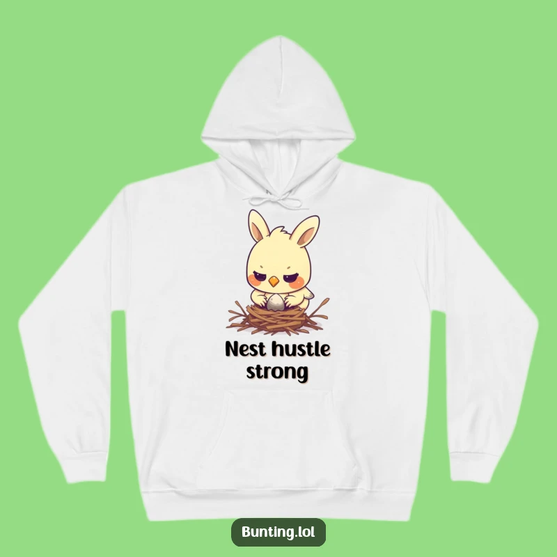 Cozy Funny Bunting Hoodie: Stay Focused and Warm